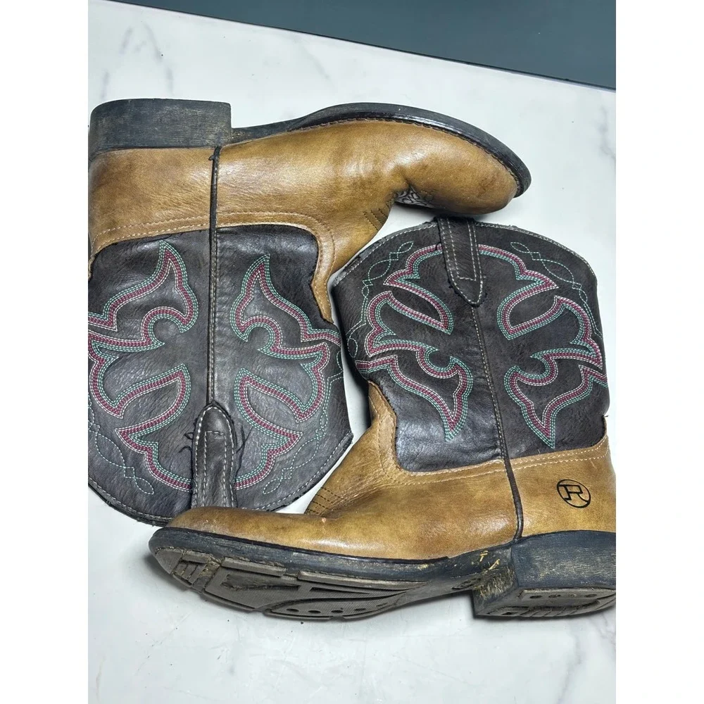 Roper Little Kids Size 2 Cowboy Boots Brown Western 09-018-1222-1226